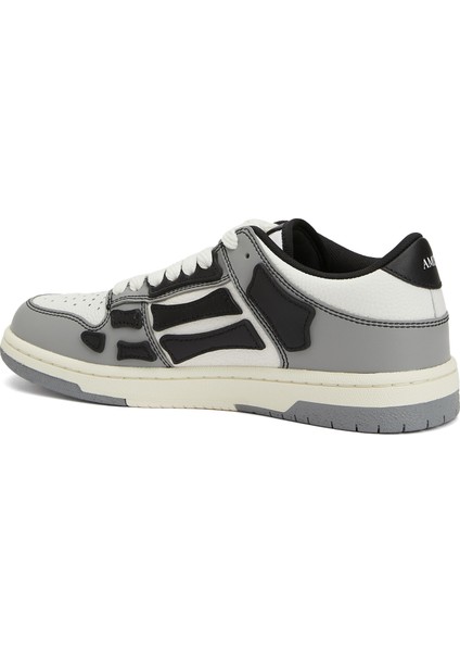 Skel Top Low Gri Kadın Deri Sneaker