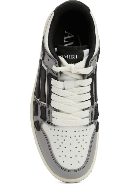 Skel Top Low Gri Kadın Deri Sneaker