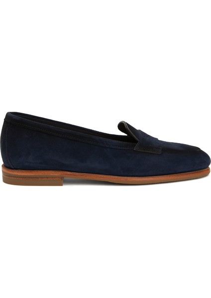 Lacivert Kadın Deri Loafer