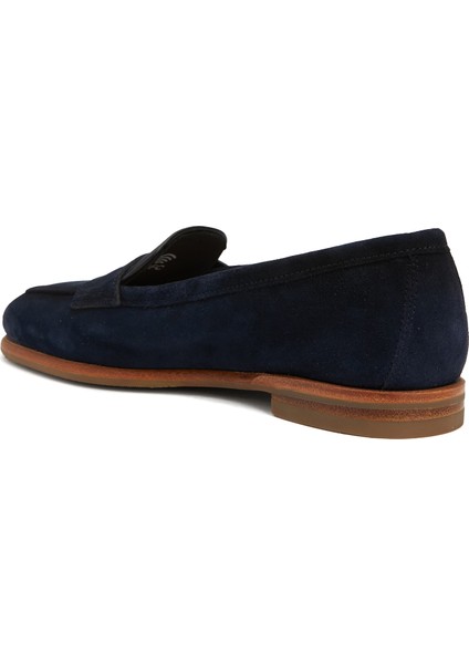 Lacivert Kadın Deri Loafer modelleri