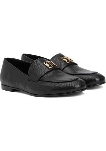 Corrine Siyah Kadın Deri Loafer