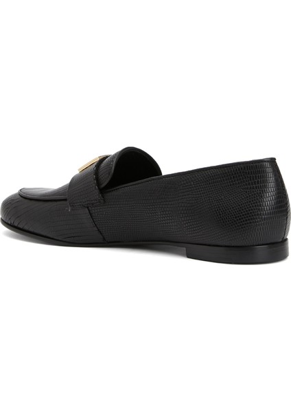 Corrine Siyah Kadın Deri Loafer