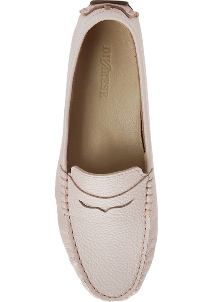 Toz Pembe Kadın Deri Loafer fırsatları
