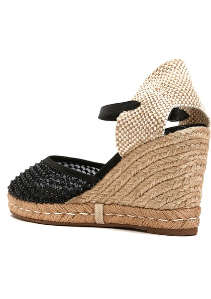 Naturel Siyah Kadın Espadril