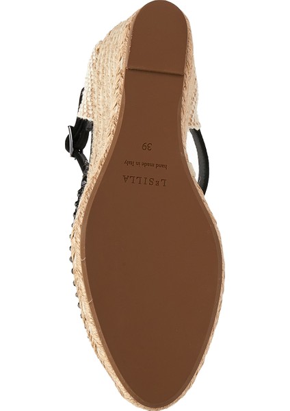 Naturel Siyah Kadın Espadril
