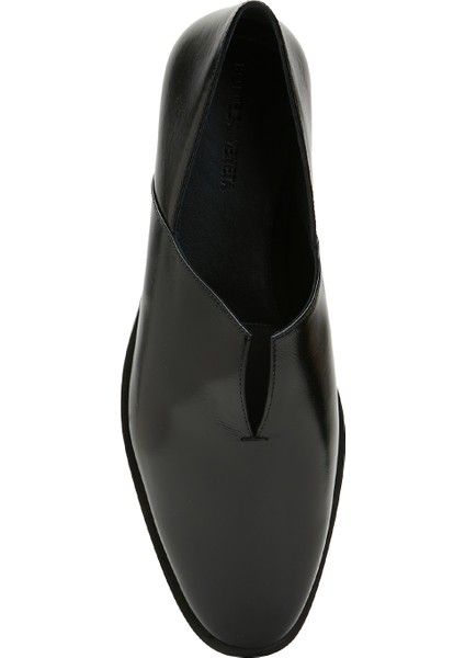 Siyah Kadın Deri Slipper