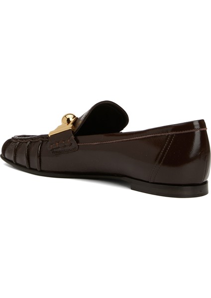 Miles Kahverengi Kadın Deri Loafer modelleri