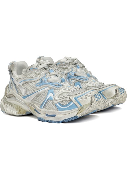 Graffiti Runner Beyaz Mavi Kadın Sneaker