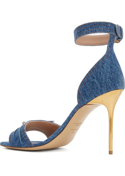 Safety Pin Mavi Kadın Denim Sandalet