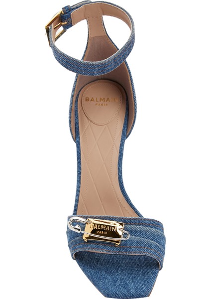 Safety Pin Mavi Kadın Denim Sandalet