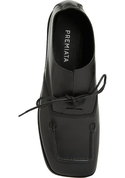 Mary Siyah Kadın Deri Loafer fırsatları