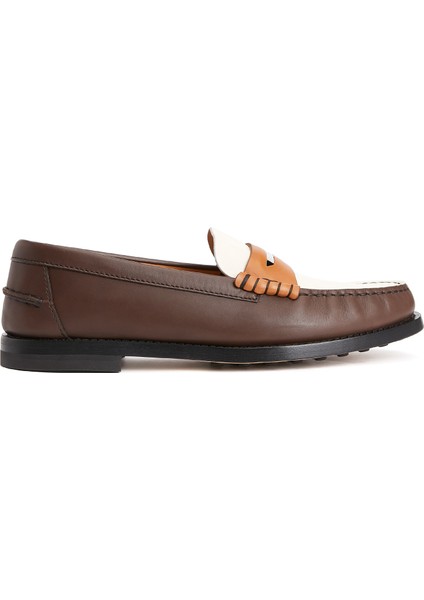 Koyu Kahverengi Kadın Deri Loafer