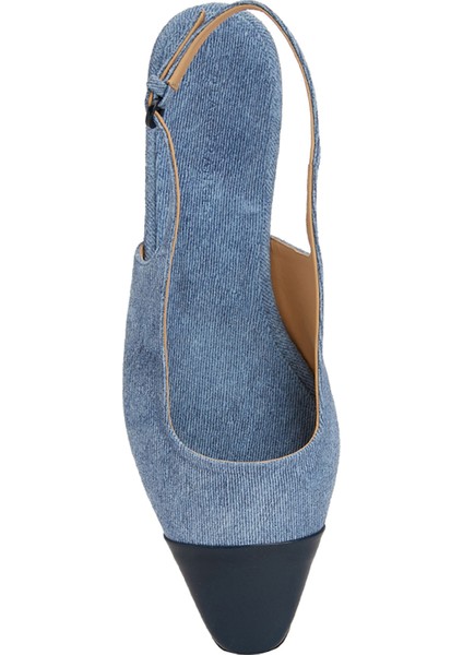 Tia Mavi Denim Dokulu Deri Babet fırsatları