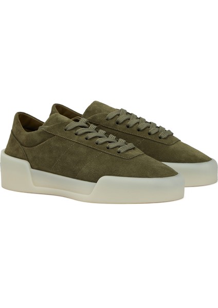 Haki Kadın Deri Sneaker