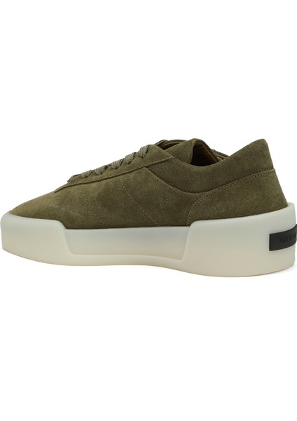 Haki Kadın Deri Sneaker