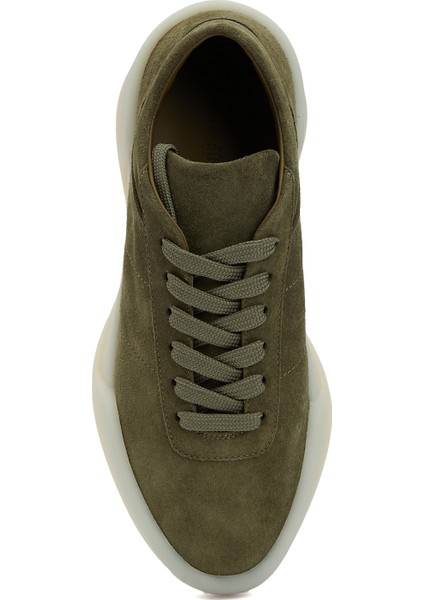 Haki Kadın Deri Sneaker