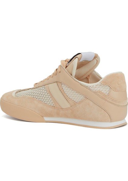 Açık Pembe Kadın Deri Sneaker
