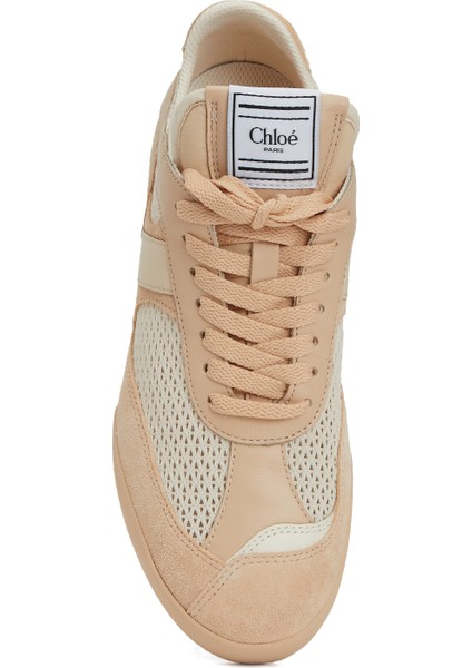 Açık Pembe Kadın Deri Sneaker