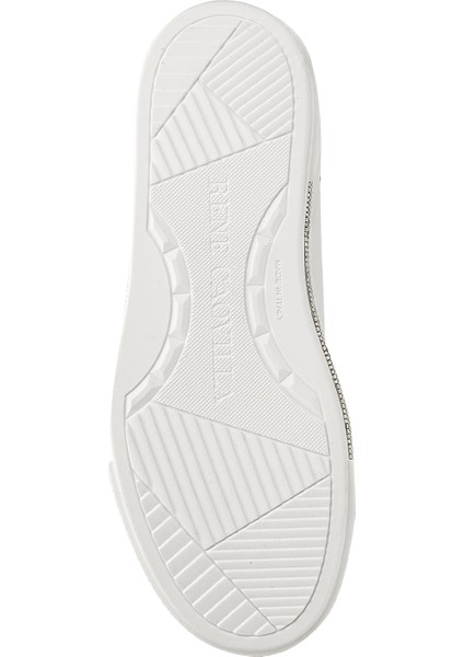 Beyaz Silver Kristal Taşlı Kadın Deri Sneaker indirimleri