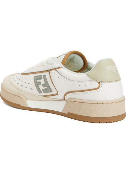 Bej Siyah Kadın Deri Sneaker modelleri