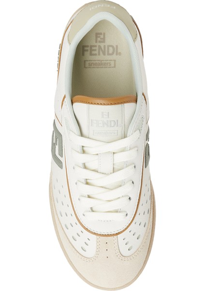 Bej Siyah Kadın Deri Sneaker fırsatları
