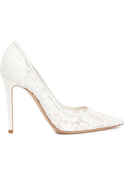 Beyaz Dantel Stiletto