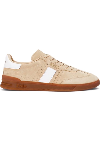 Bej Beyaz Kadın Deri Sneaker