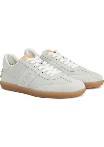 Gri Kadın Deri Sneaker