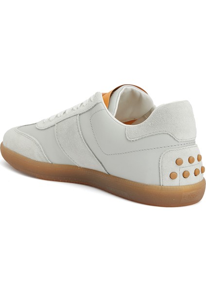 Gri Kadın Deri Sneaker
