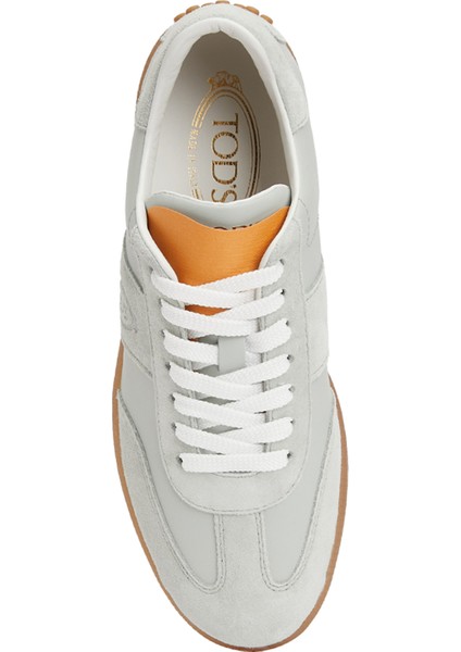 Gri Kadın Deri Sneaker