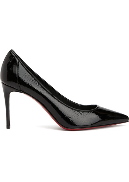 Sporty Kate Siyah Deri Stiletto
