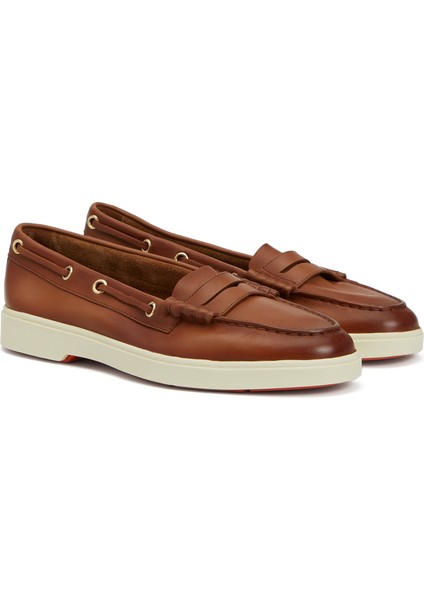 Taba Kadın Deri Loafer