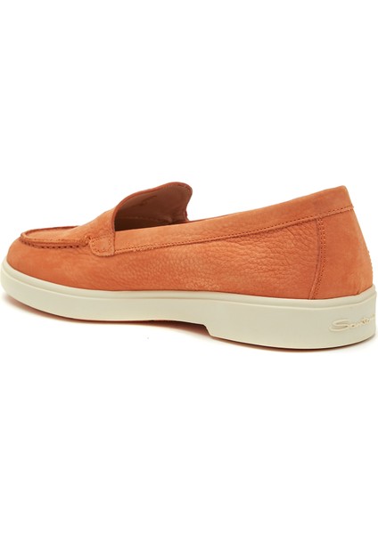 Turuncu Kadın Deri Loafer modelleri