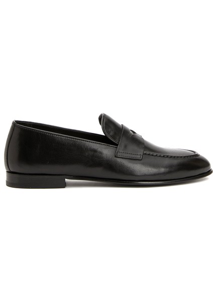 Siyah Kadın Deri Loafer