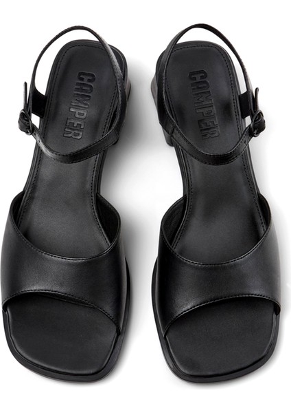 Kora Sandal Siyah Deri Kadın Sandalet K201734-001 fırsatları