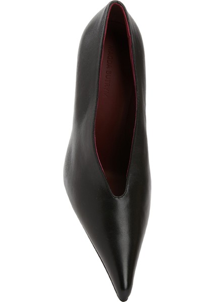 Siyah Deri Stiletto