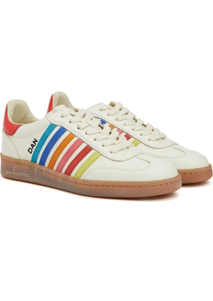 Çok Renkli Kadın Deri Sneaker