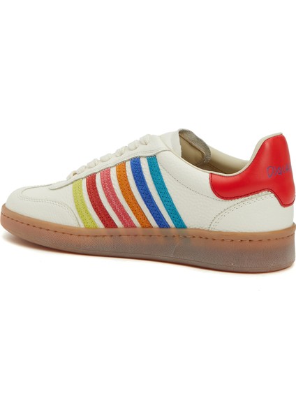 Çok Renkli Kadın Deri Sneaker