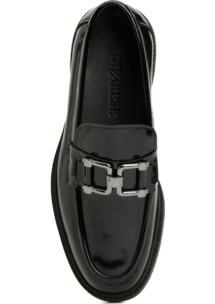 Siyah Kadın Rugan Loafer