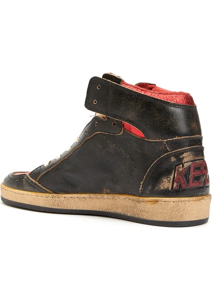 Sky-Star Siyah Gold Kadın Deri Bilek Boy Sneaker modelleri
