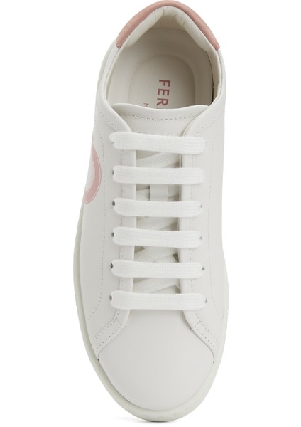 Beyaz Pudra Kadın Deri Sneaker fırsatları