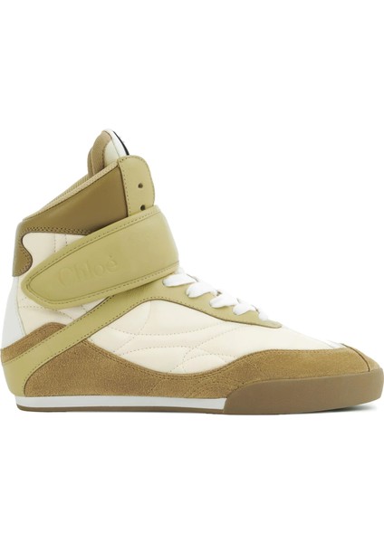 Bej Krem Kadın Deri Sneakers