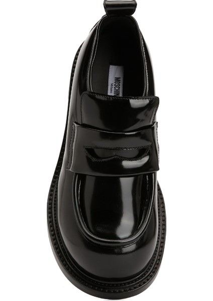 Siyah Kadın Deri Loafer