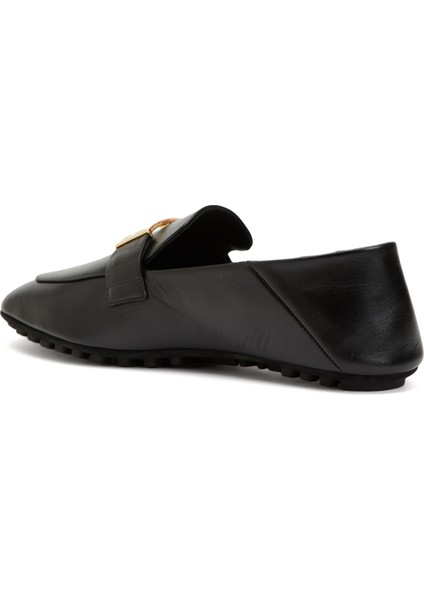 Siyah Kadın Deri Loafer modelleri