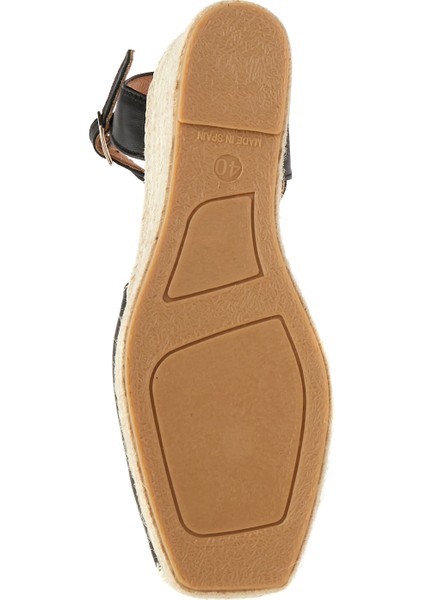 Bej Siyah Kadın Espadril