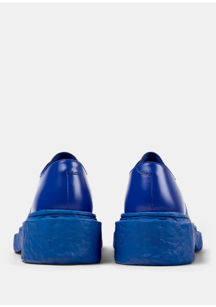 Vamos Blucher Mavi Deri Unisex Oxford Ayakkabı modelleri