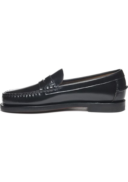 Classic Dan Siyah Kadın Deri Loafer
