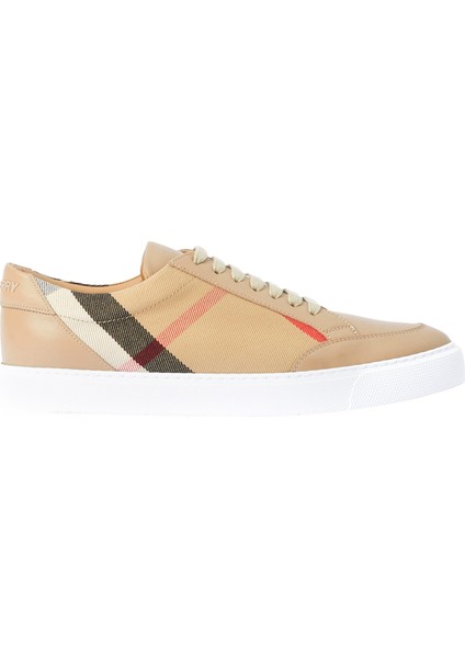 New Salmond House Deri Bej Kadın Sneaker