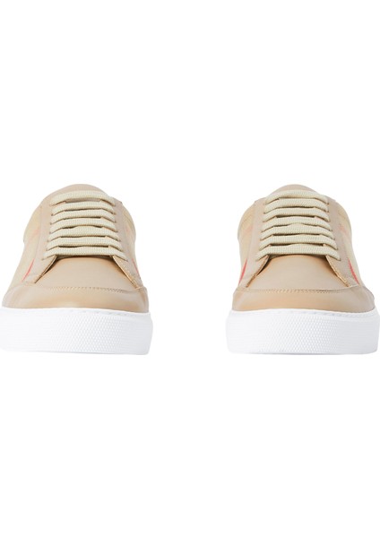 New Salmond House Deri Bej Kadın Sneaker fiyatları