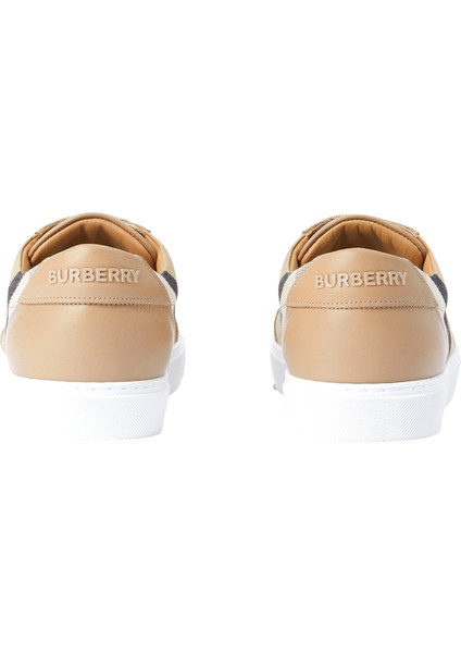New Salmond House Deri Bej Kadın Sneaker modelleri
